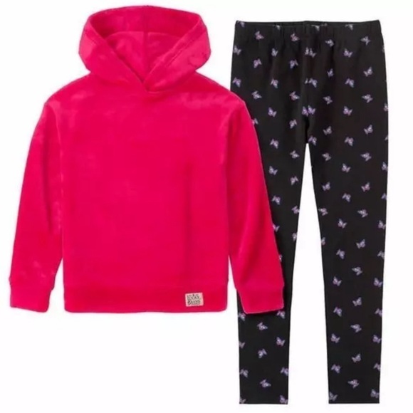 Lucky Brand Girls 2-Piece Plush Hoodie & Legging Set, NWT - Picture 7 of 8